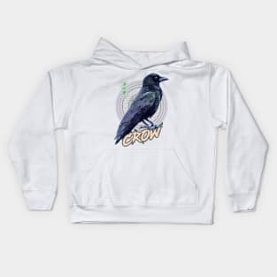 Crow - White Kids Hoodie